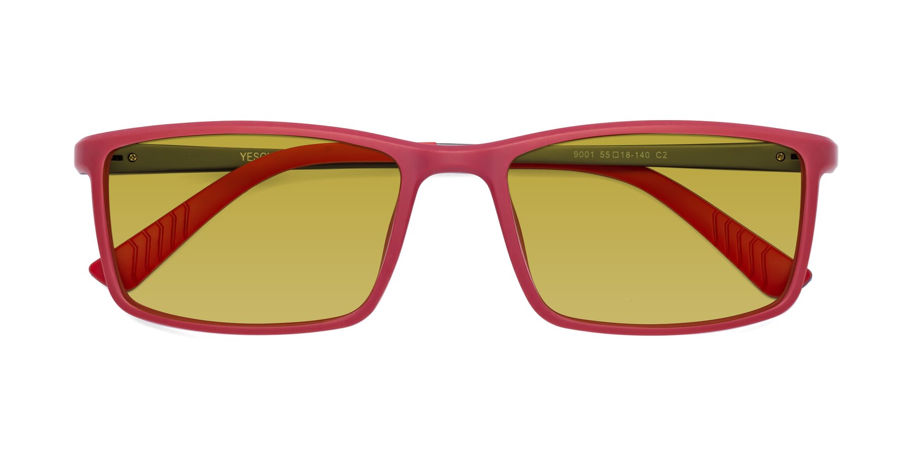 Folded Front of 9001 in Red with Champagne Tinted Lenses