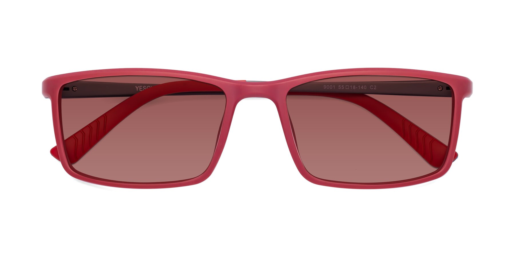 Folded Front of 9001 in Red with Garnet Tinted Lenses