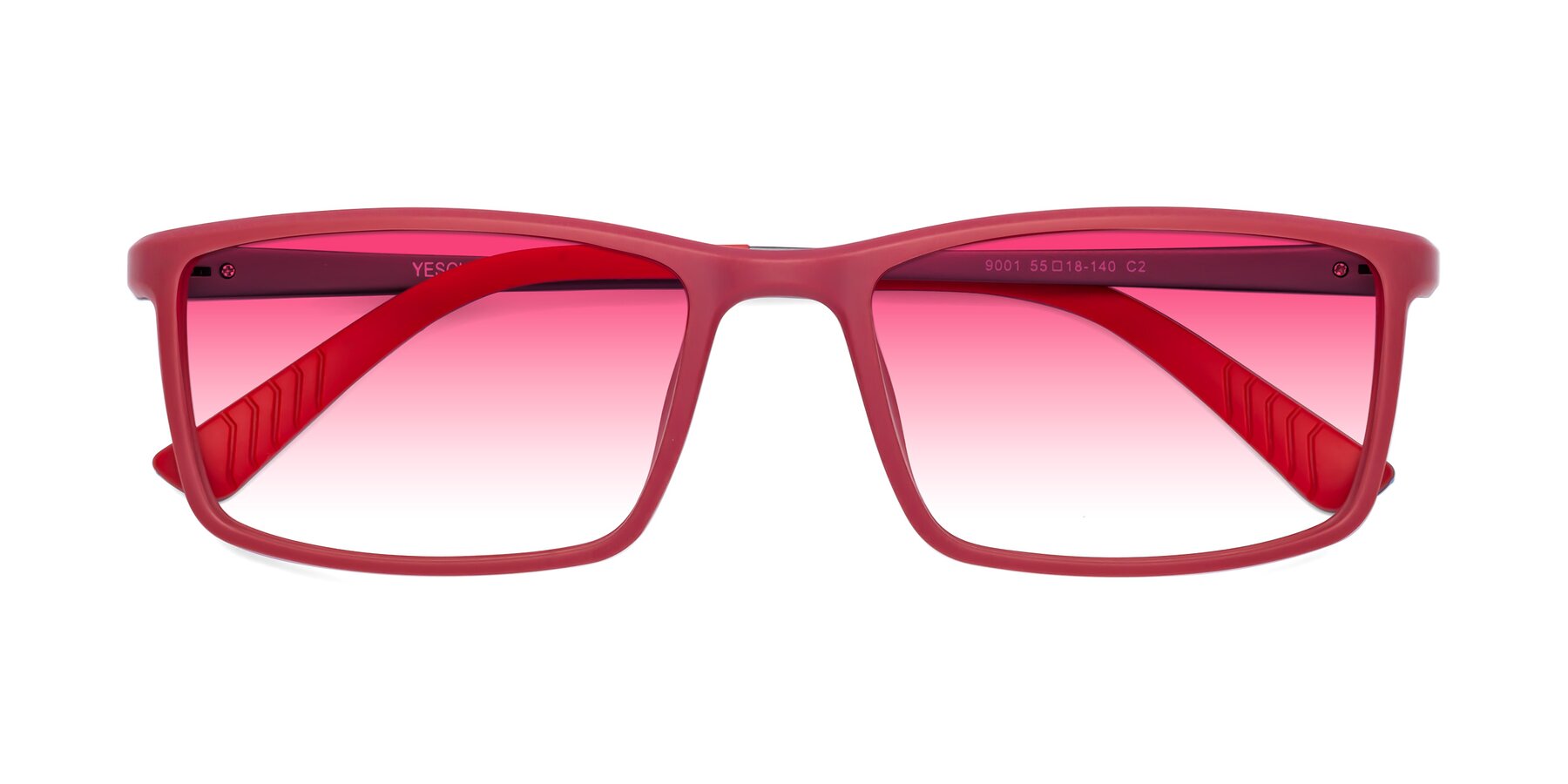 Folded Front of 9001 in Red with Pink Gradient Lenses