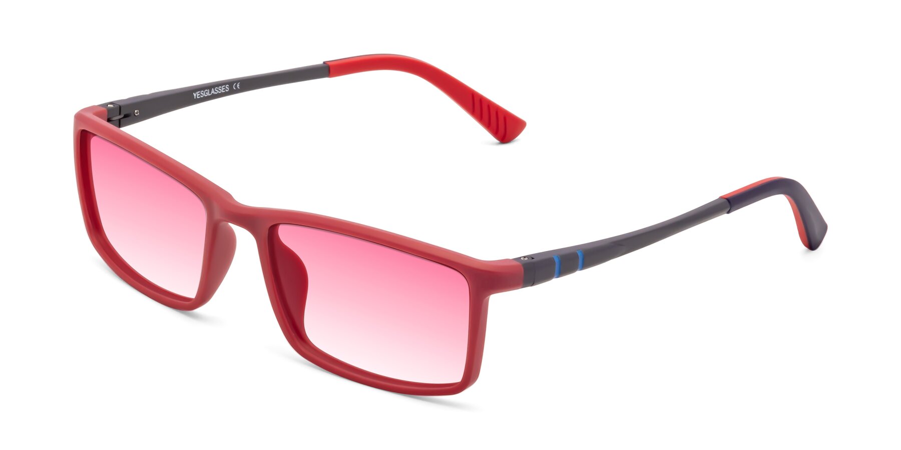 Angle of 9001 in Red with Pink Gradient Lenses