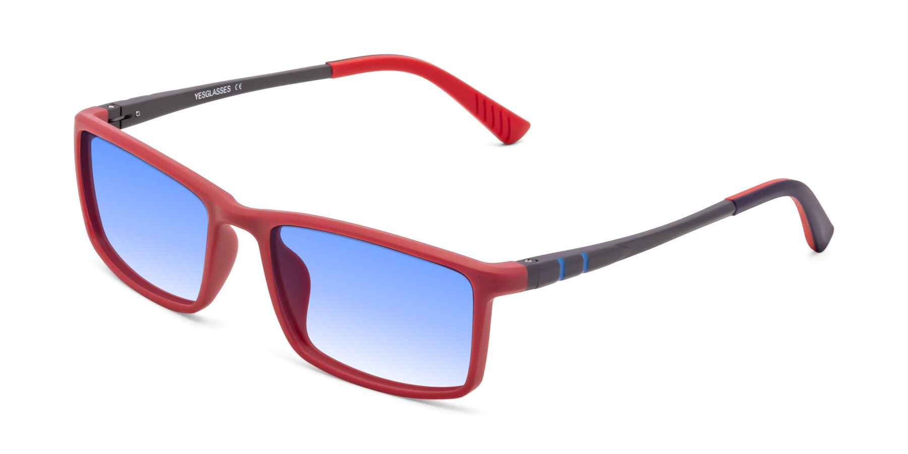 Angle of 9001 in Red with Blue Gradient Lenses
