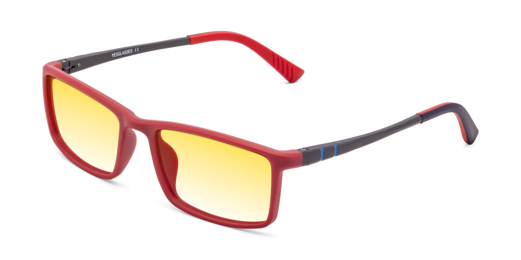 Angle of 9001 in Red with Yellow Gradient Lenses