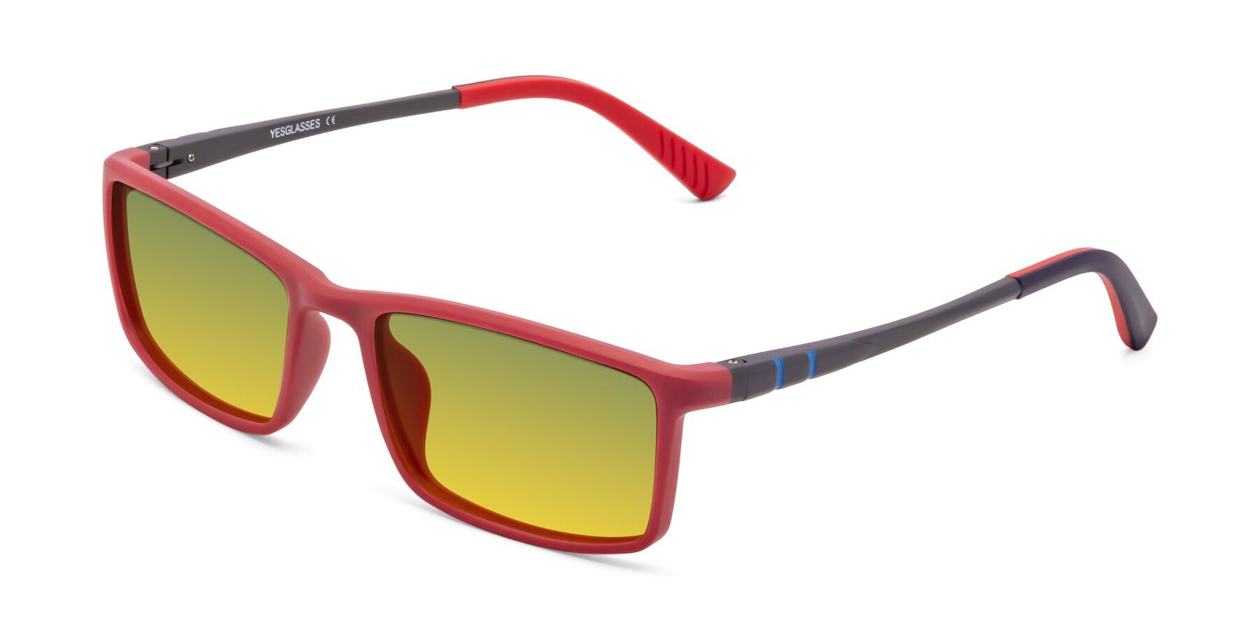 Angle of 9001 in Red with Green / Yellow Gradient Lenses