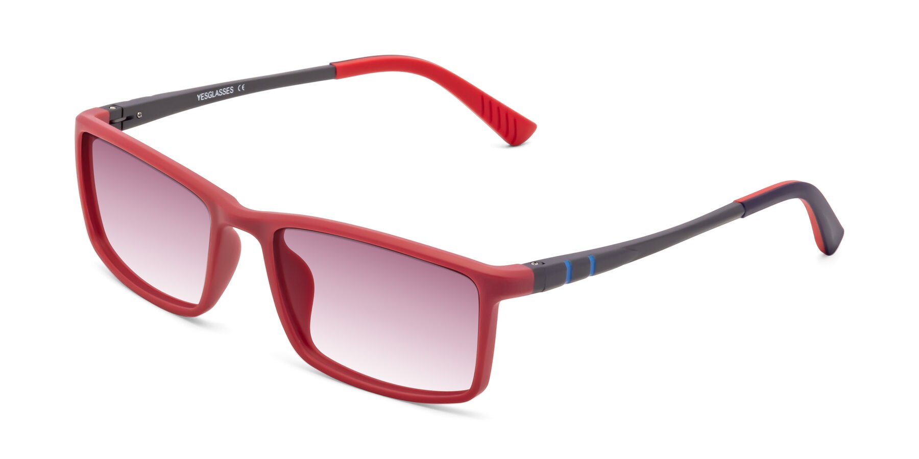 Angle of 9001 in Red with Wine Gradient Lenses