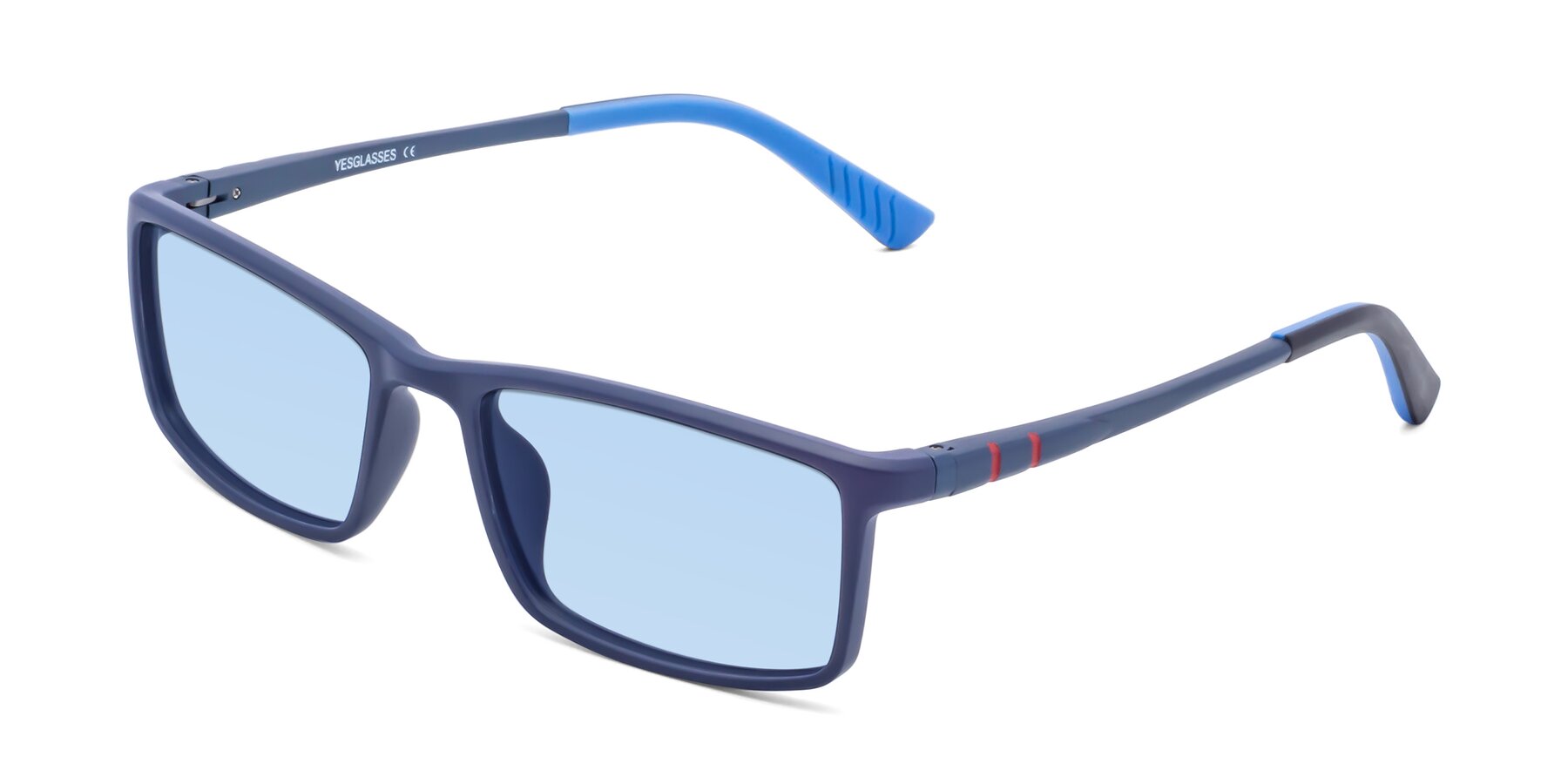 Angle of 9001 in Dark Blue with Light Blue Tinted Lenses