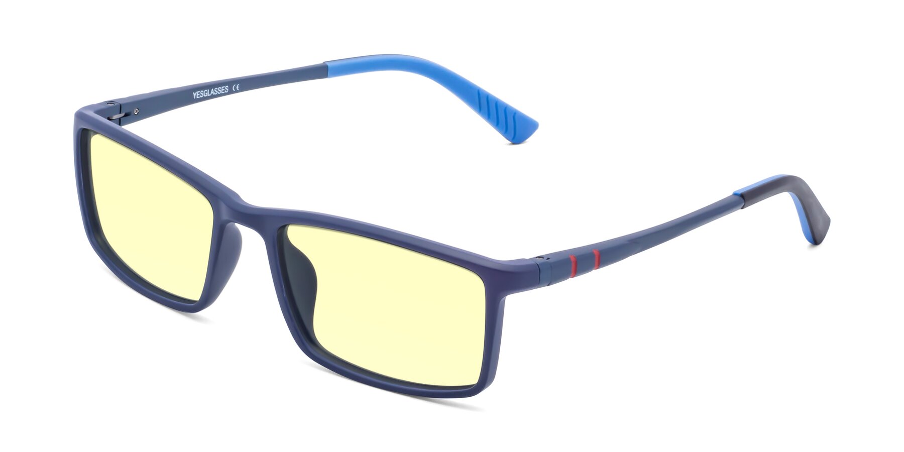 Angle of 9001 in Dark Blue with Light Yellow Tinted Lenses