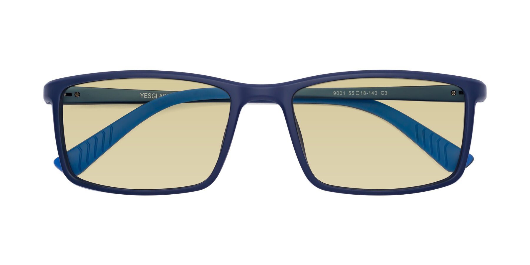 Folded Front of 9001 in Dark Blue with Light Champagne Tinted Lenses