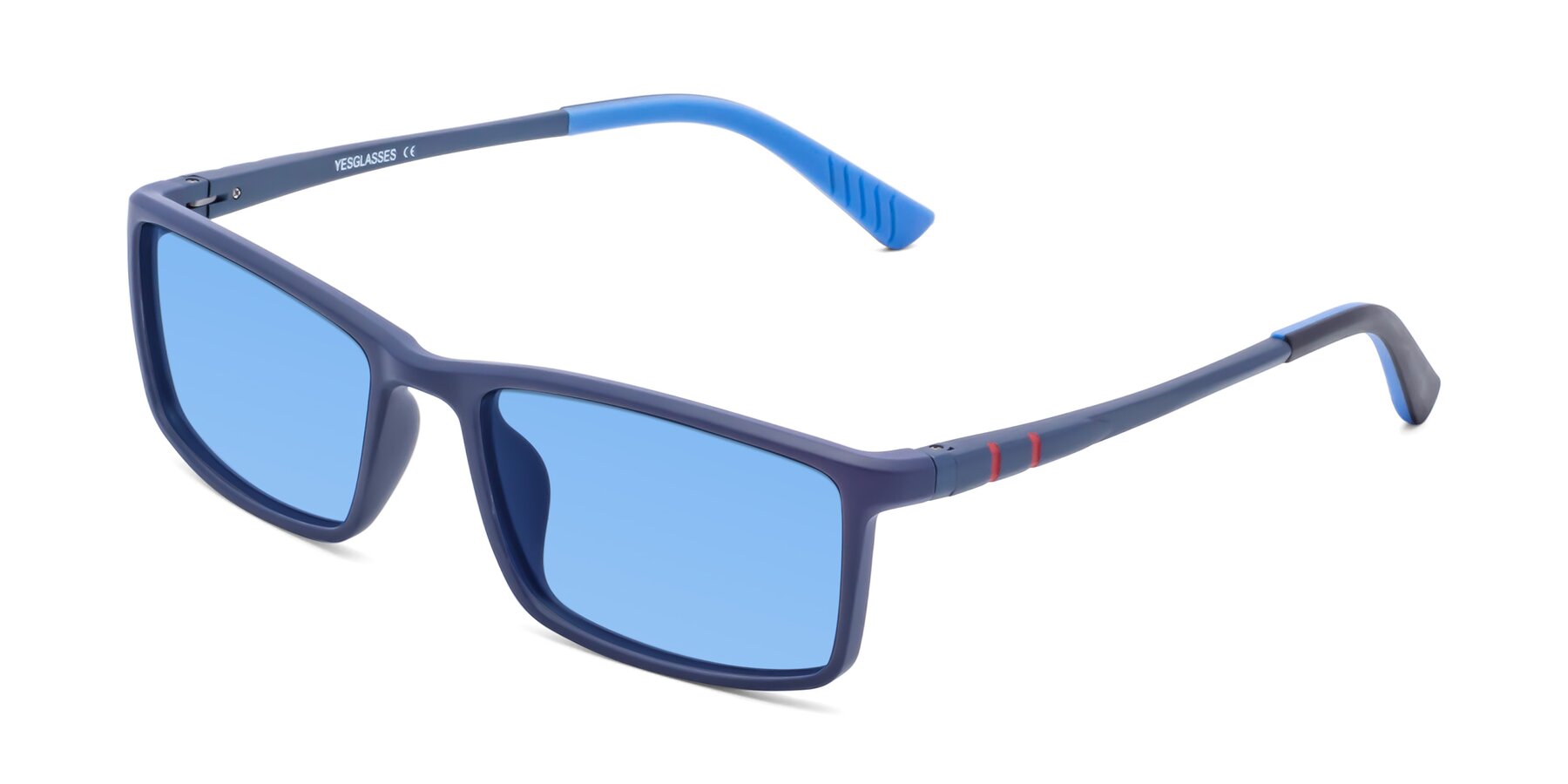Angle of 9001 in Dark Blue with Medium Blue Tinted Lenses