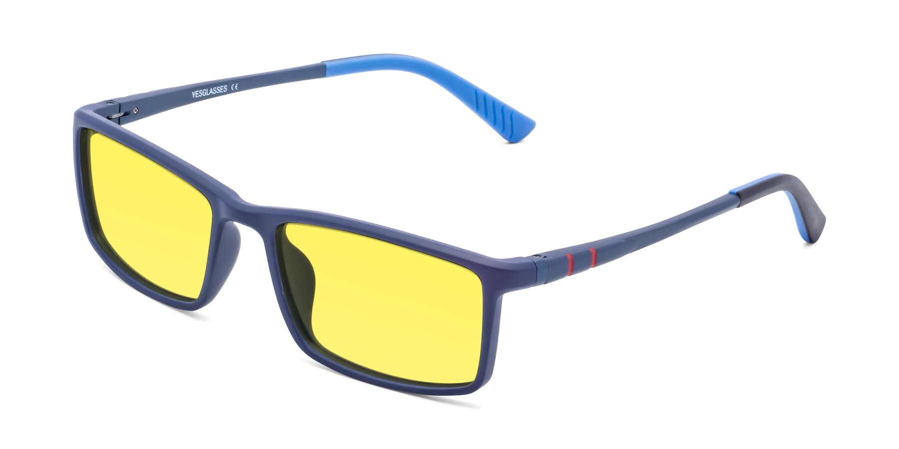 Angle of 9001 in Dark Blue with Medium Yellow Tinted Lenses