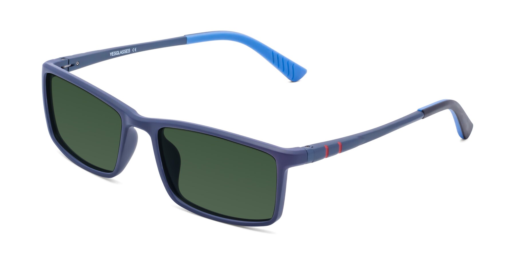 Angle of 9001 in Dark Blue with Green Tinted Lenses