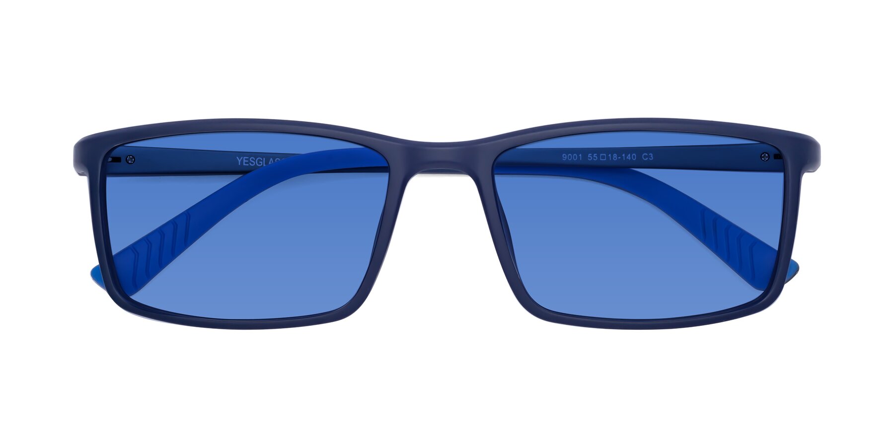 Folded Front of 9001 in Dark Blue with Blue Tinted Lenses