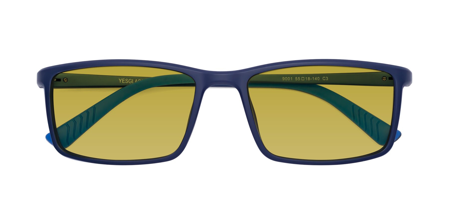 Folded Front of 9001 in Dark Blue with Champagne Tinted Lenses