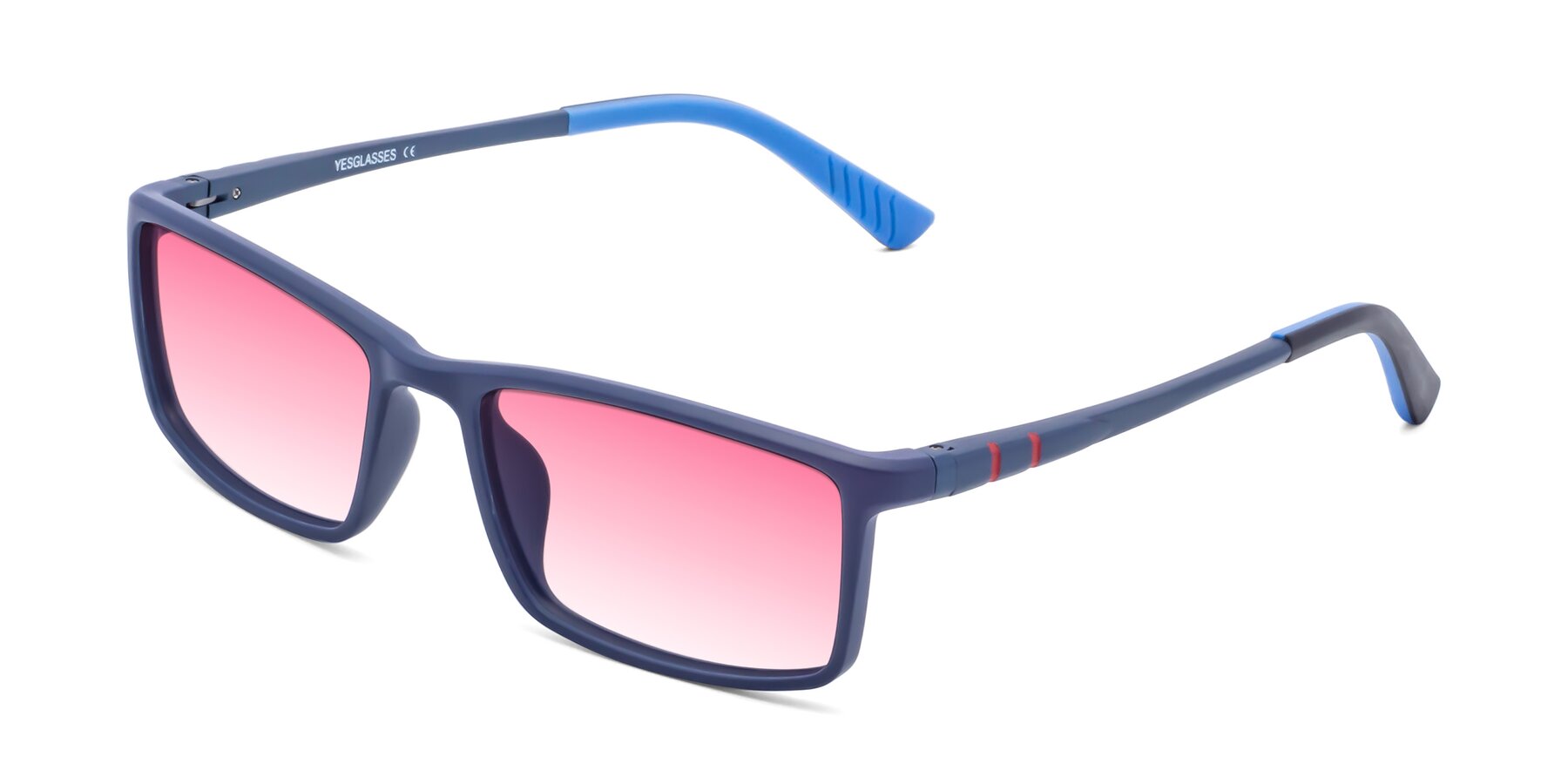 Angle of 9001 in Dark Blue with Pink Gradient Lenses
