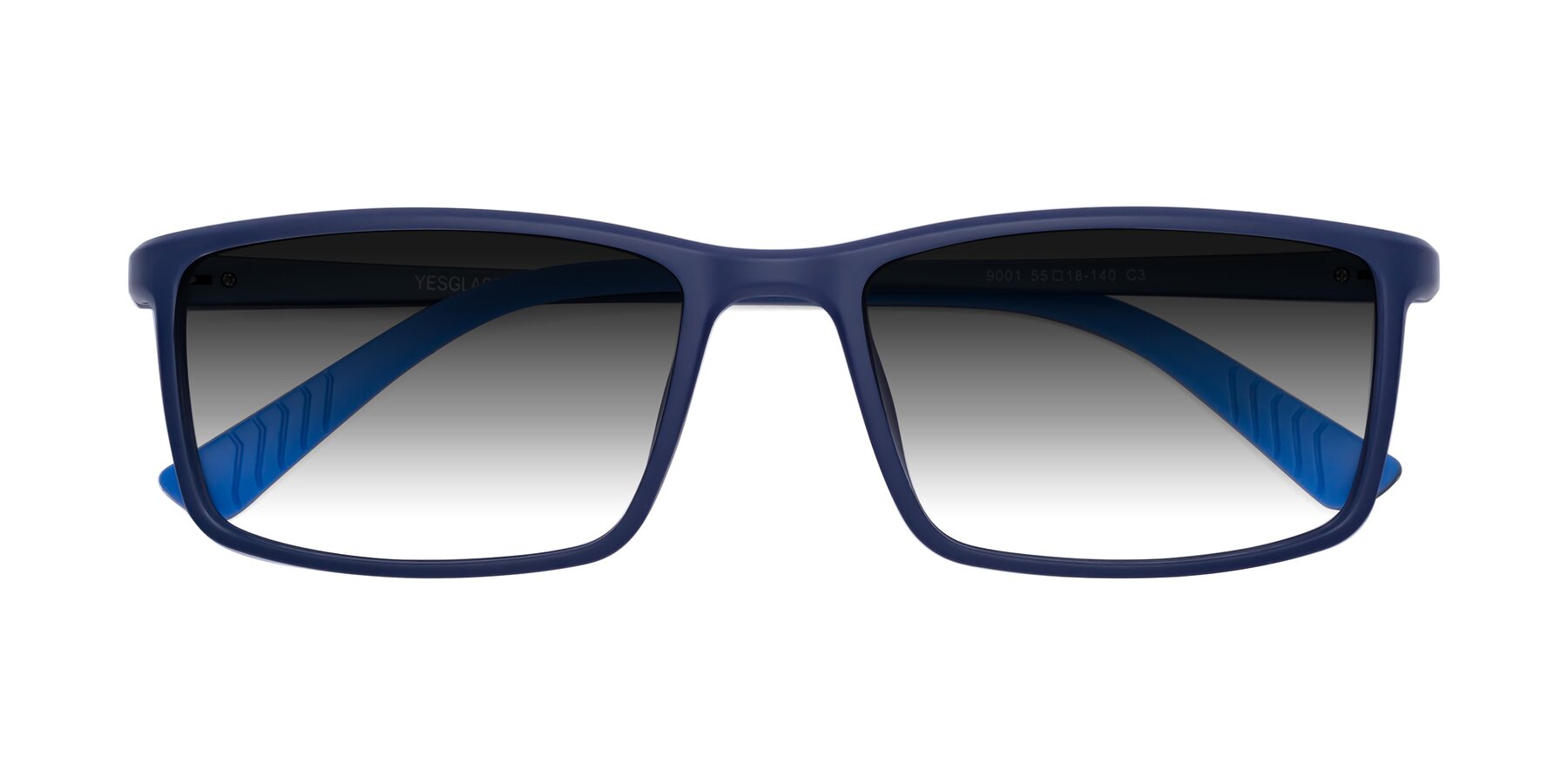 Folded Front of 9001 in Dark Blue with Gray Gradient Lenses