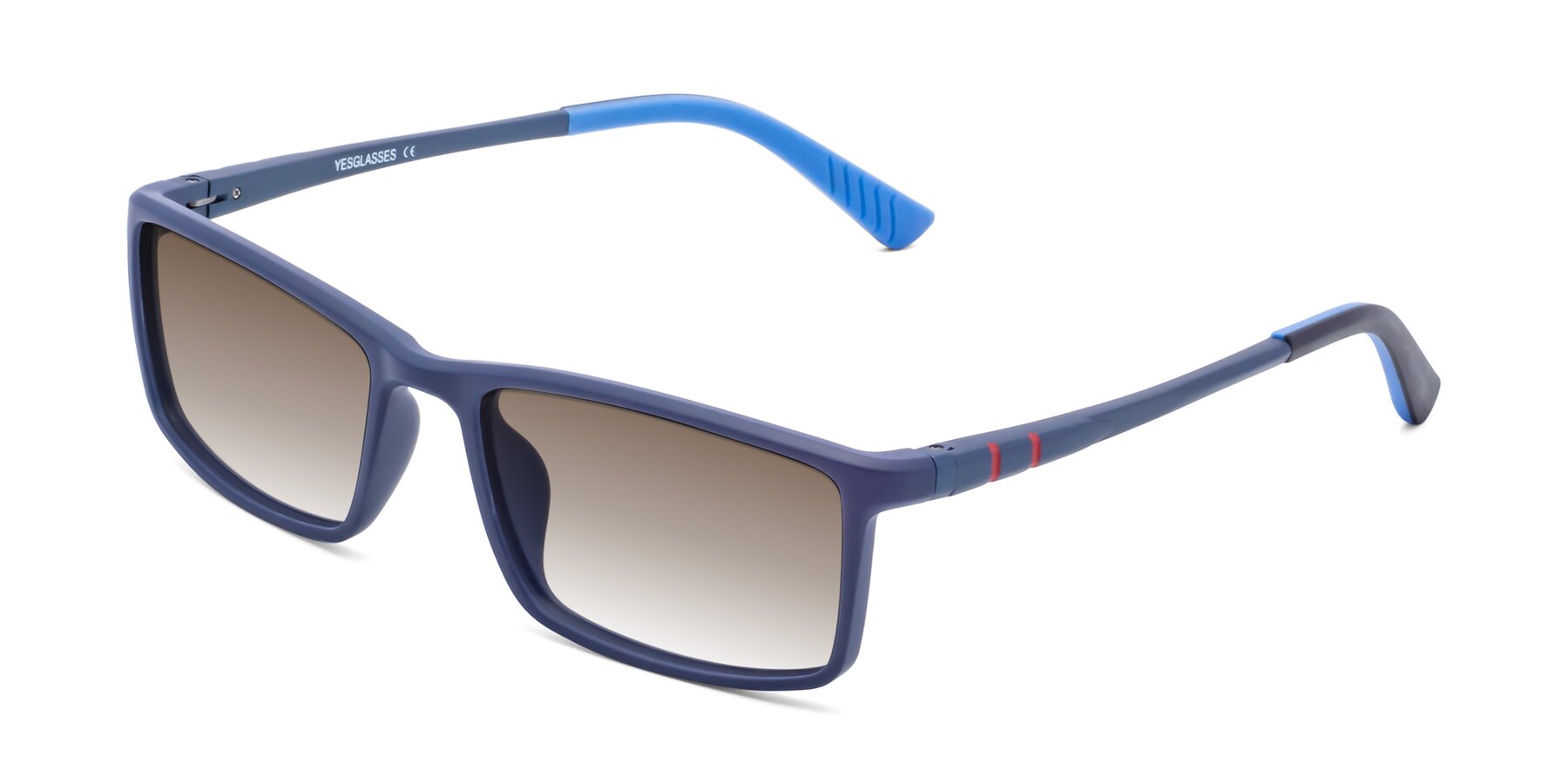 Angle of 9001 in Dark Blue with Brown Gradient Lenses