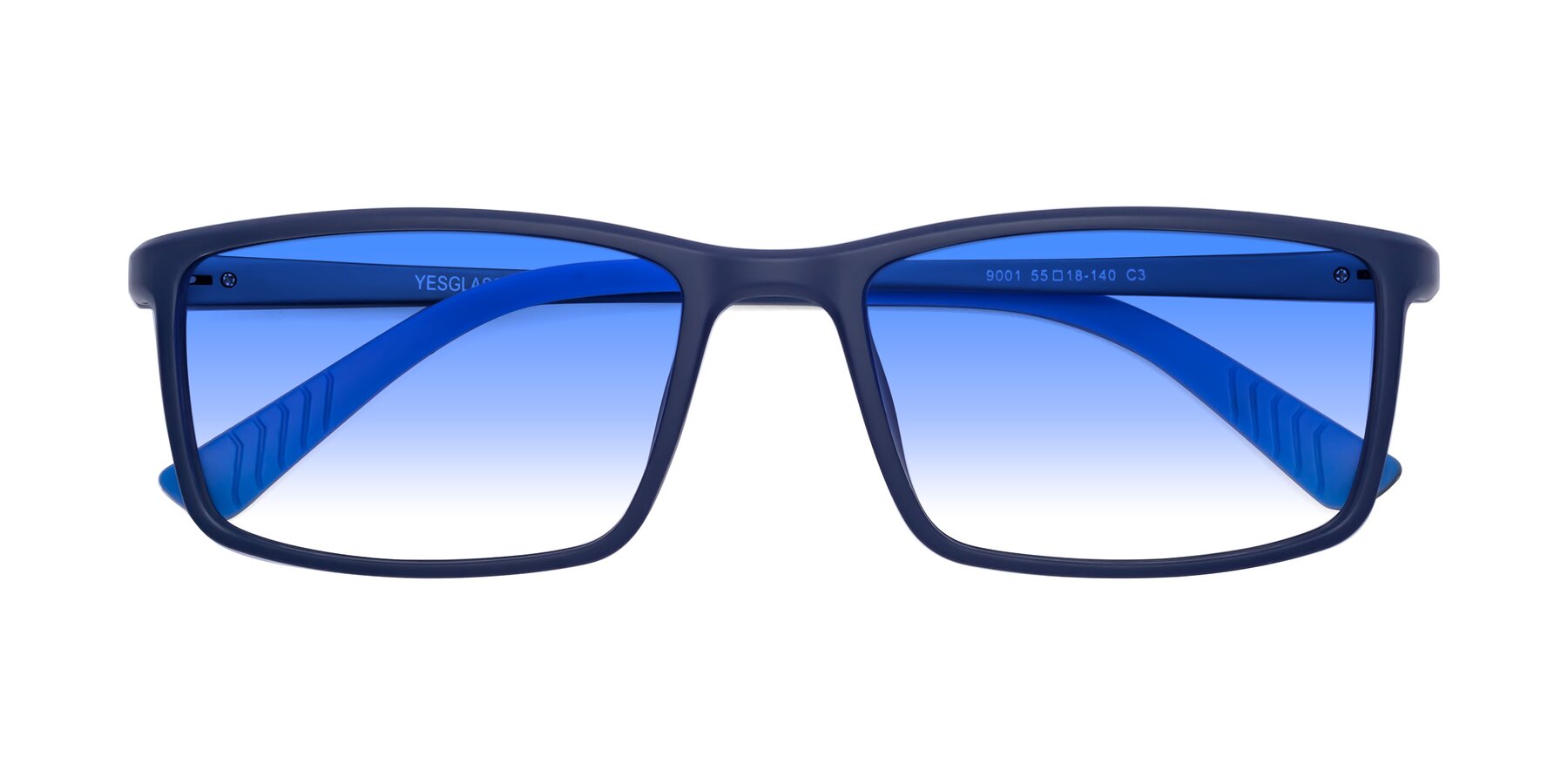 Folded Front of 9001 in Dark Blue with Blue Gradient Lenses