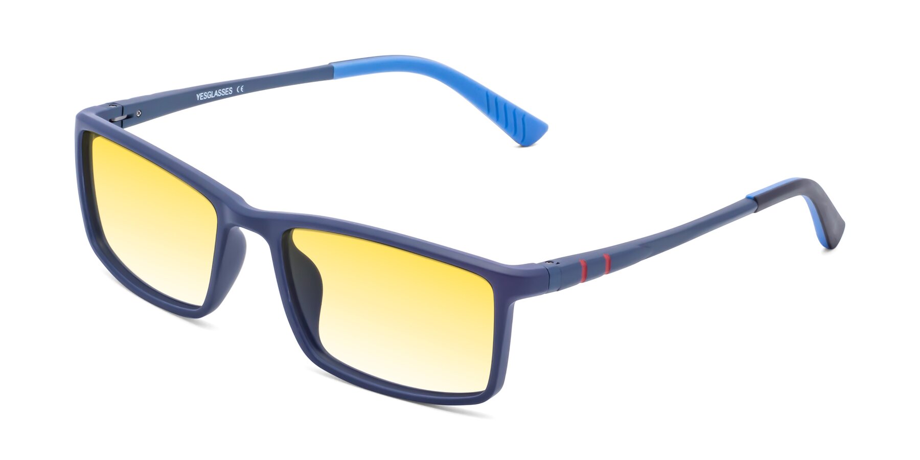 Angle of 9001 in Dark Blue with Yellow Gradient Lenses