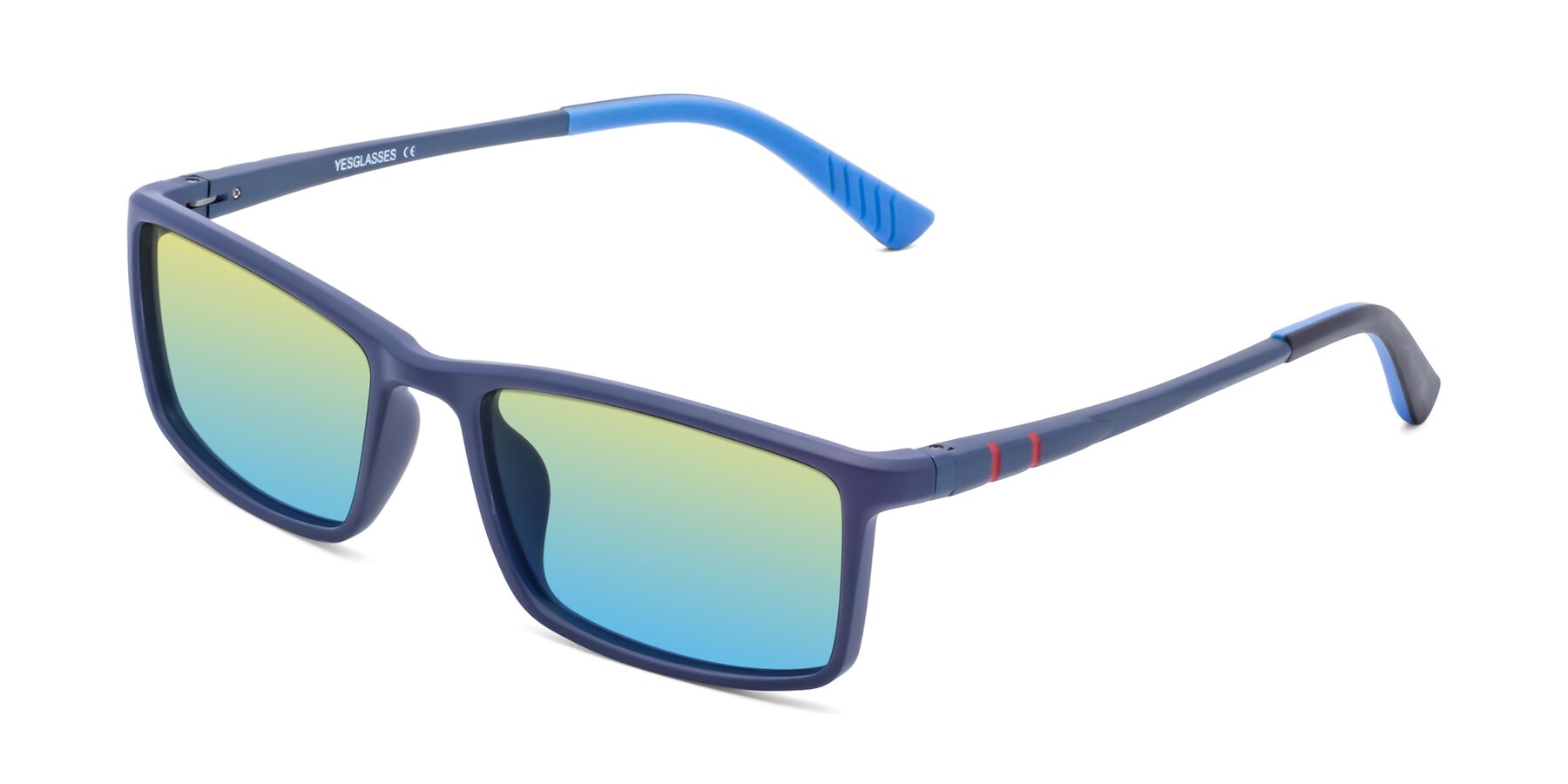 Angle of 9001 in Dark Blue with Yellow / Blue Gradient Lenses