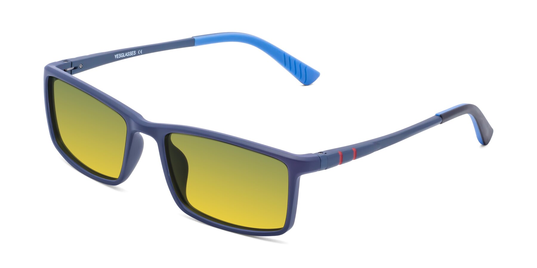 Angle of 9001 in Dark Blue with Green / Yellow Gradient Lenses