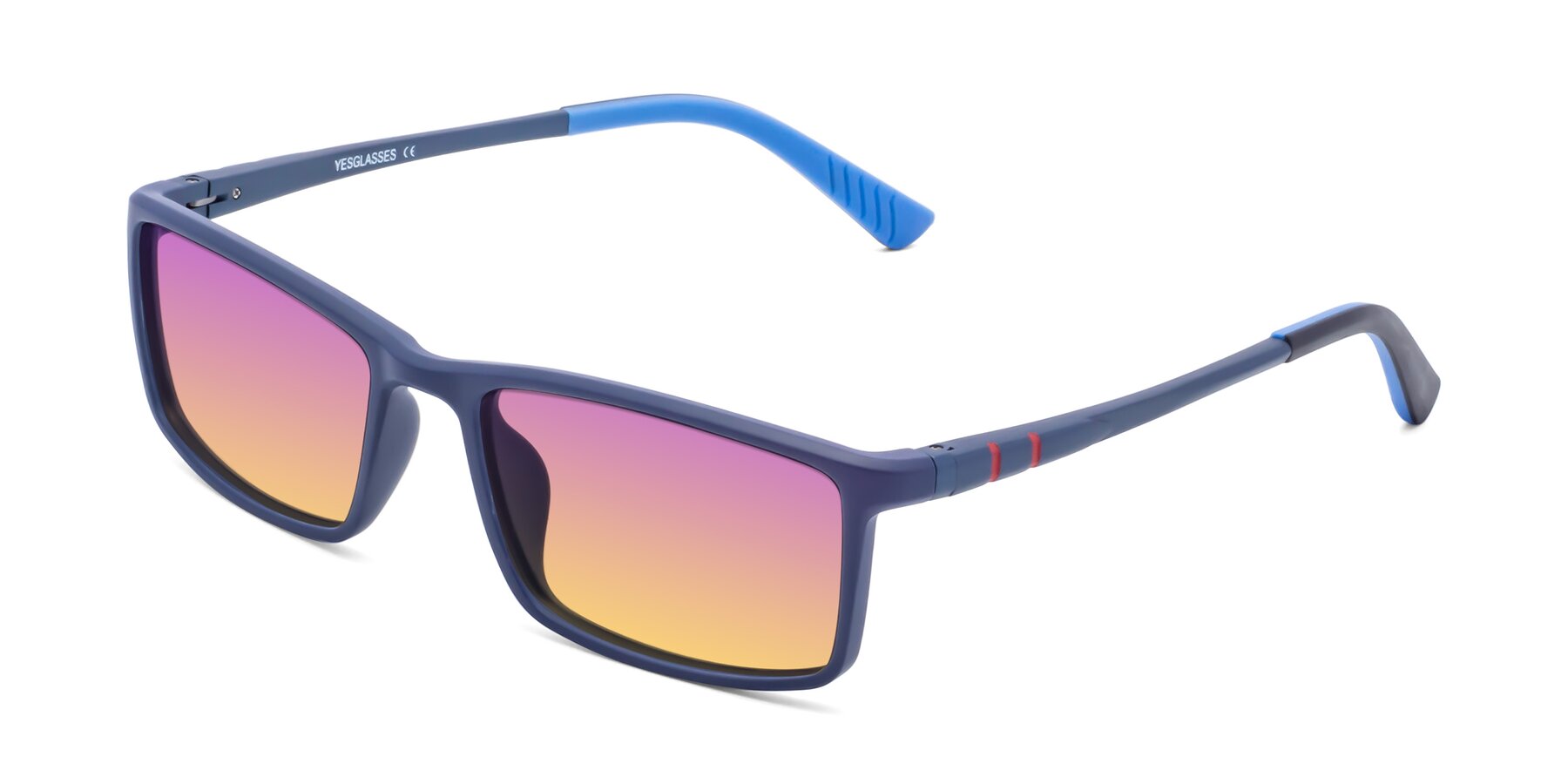 Angle of 9001 in Dark Blue with Purple / Yellow Gradient Lenses