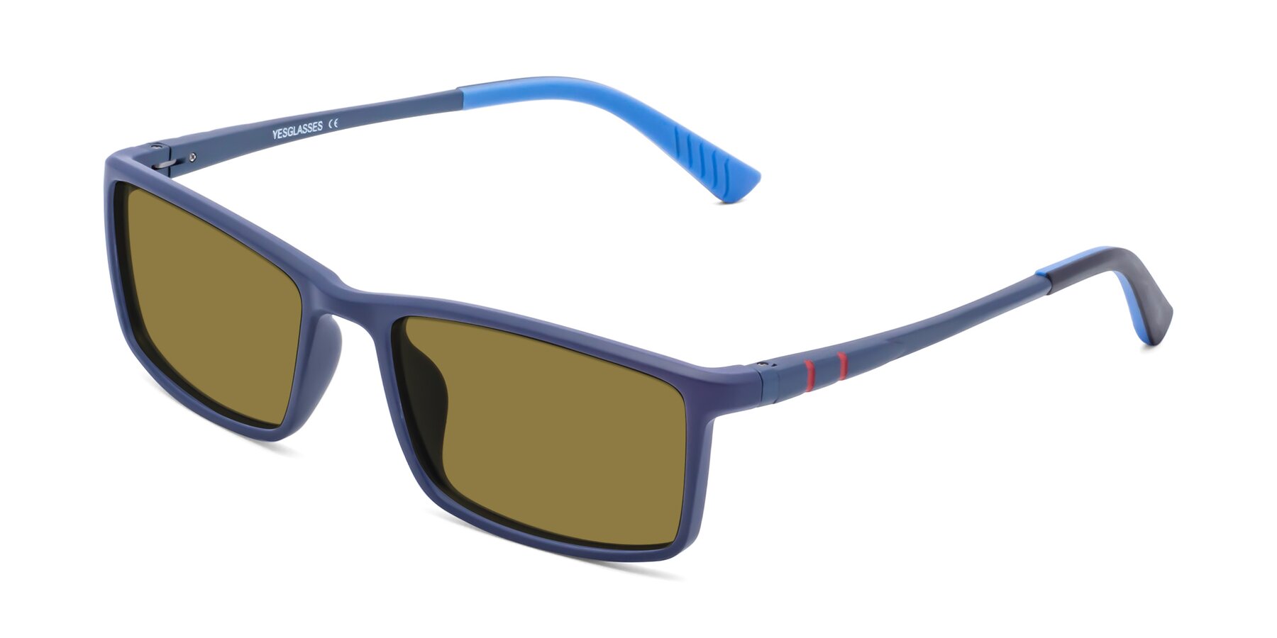 Angle of 9001 in Dark Blue with Brown Polarized Lenses