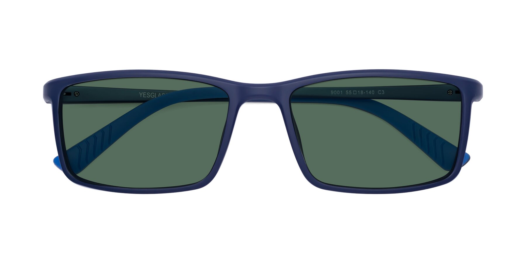 Folded Front of 9001 in Dark Blue with Green Polarized Lenses