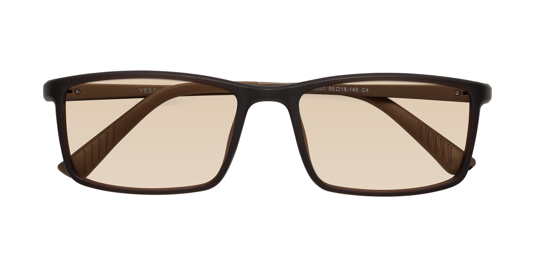Folded Front of 9001 in Coffee with Light Brown Tinted Lenses