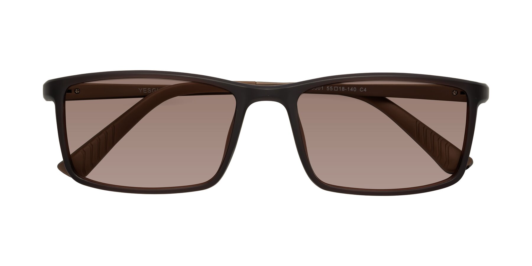 Folded Front of 9001 in Coffee with Medium Brown Tinted Lenses