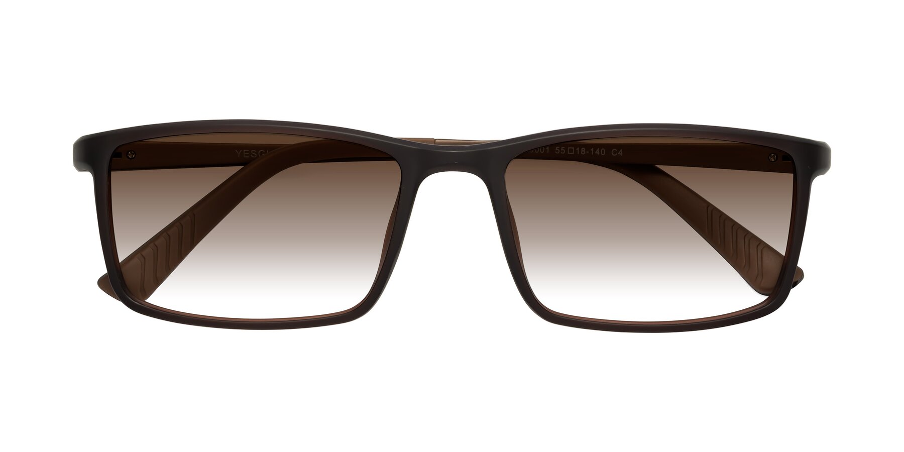 Folded Front of 9001 in Coffee with Brown Gradient Lenses