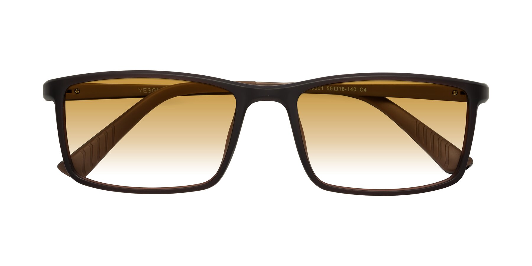 Folded Front of 9001 in Coffee with Champagne Gradient Lenses