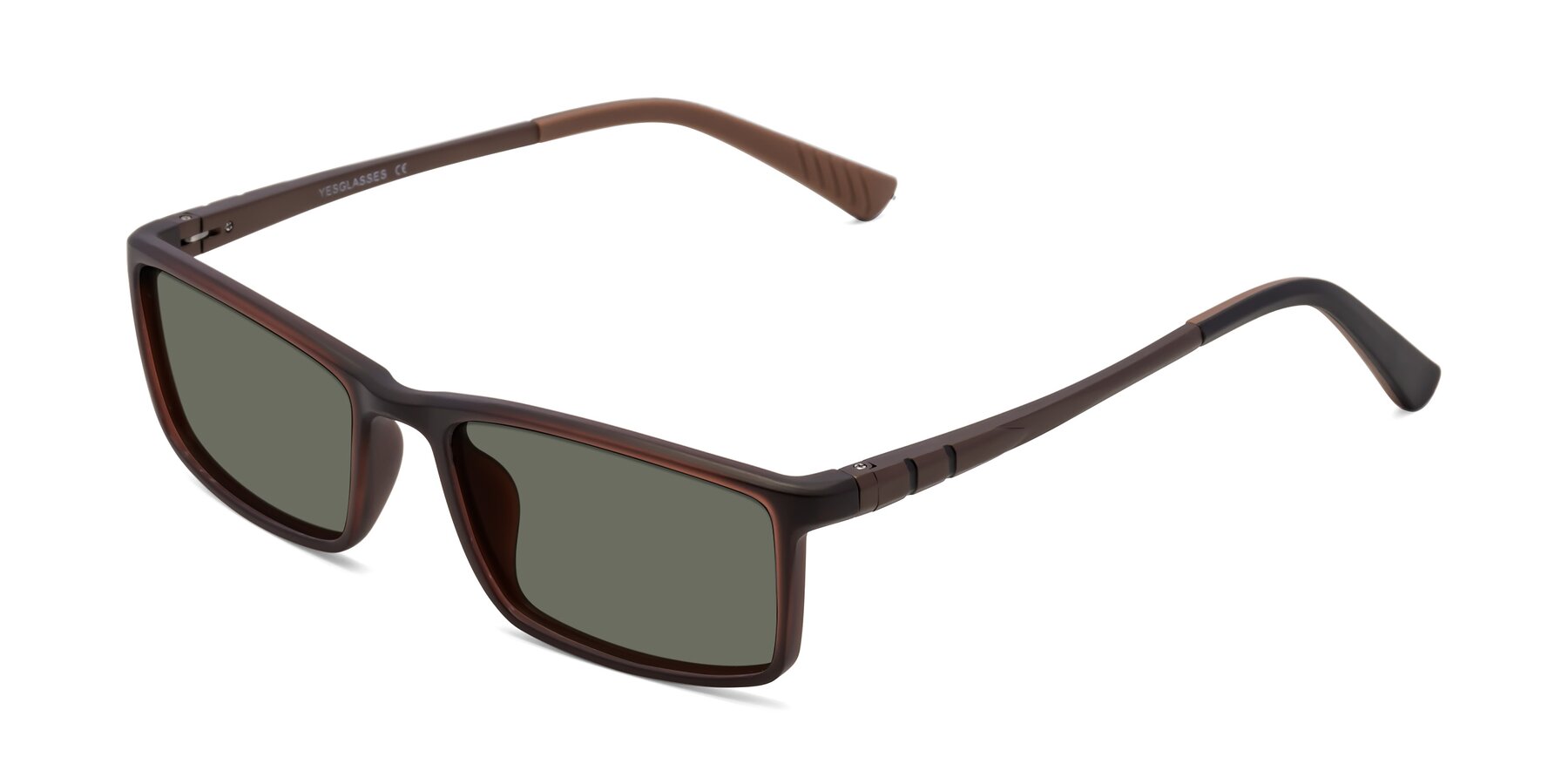 Angle of 9001 in Coffee with Gray Polarized Lenses