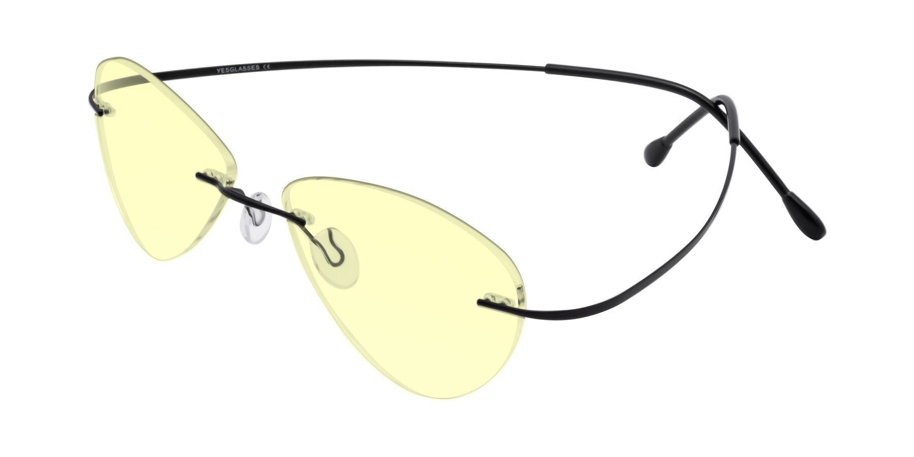 Angle of Thea in Black with Light Yellow Tinted Lenses