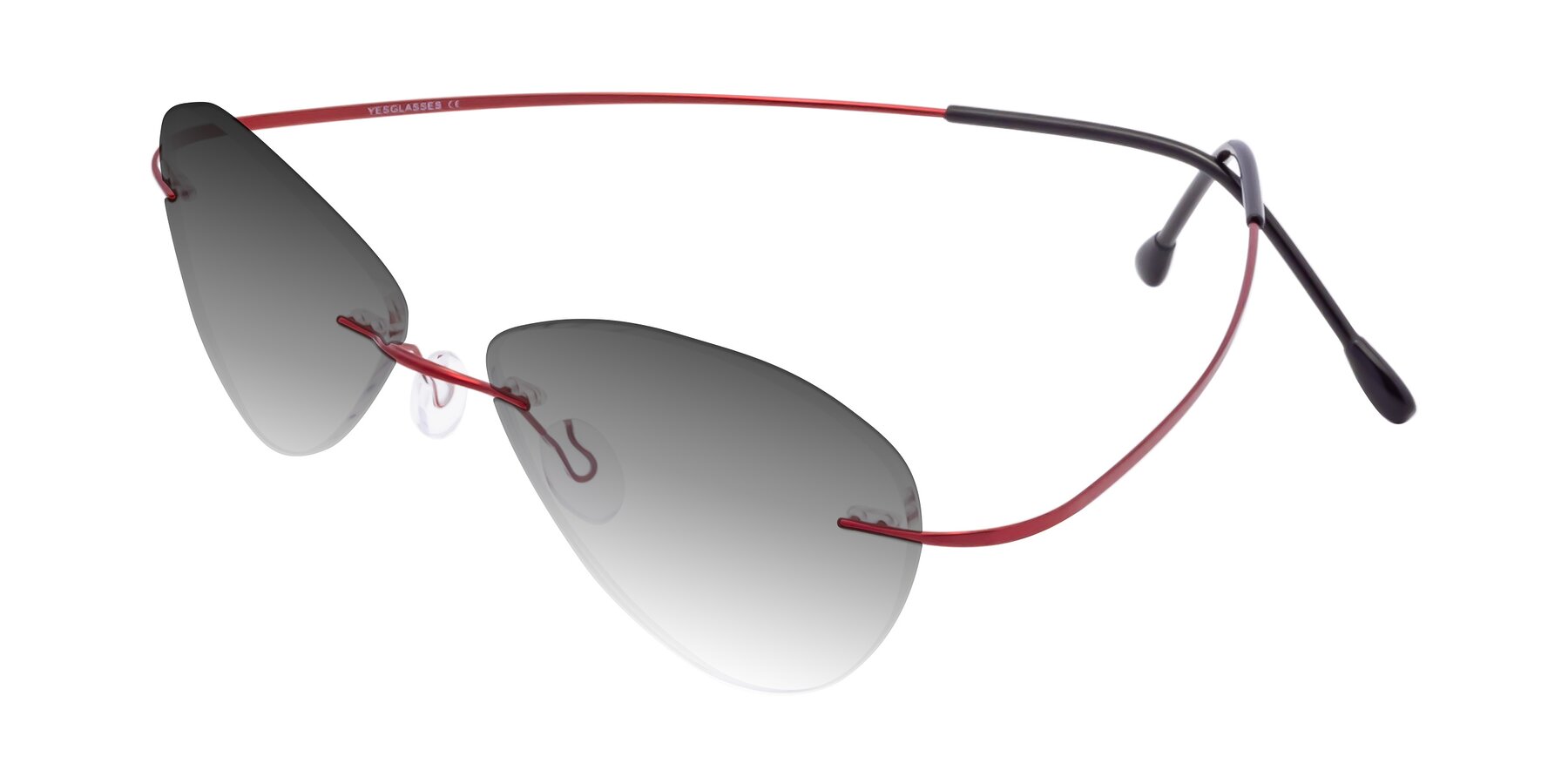 Angle of Thea in Wine with Gray Gradient Lenses