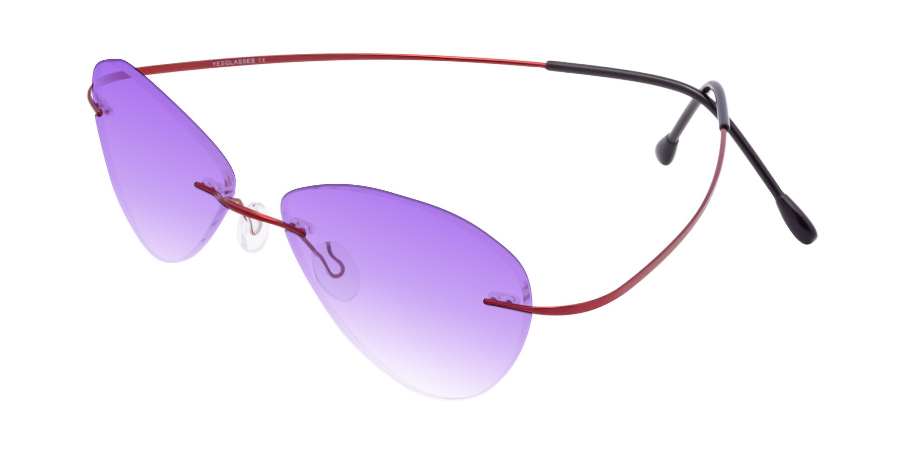 Angle of Thea in Wine with Purple Gradient Lenses