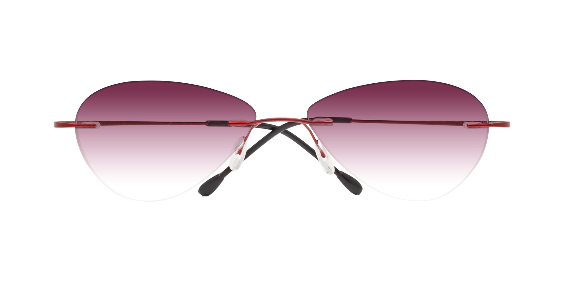 Folded Front of Thea in Wine with Wine Gradient Lenses