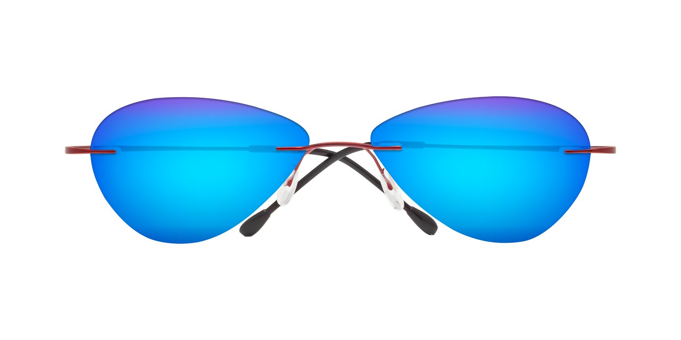 Thea - Wine Flash Mirrored Sunglasses