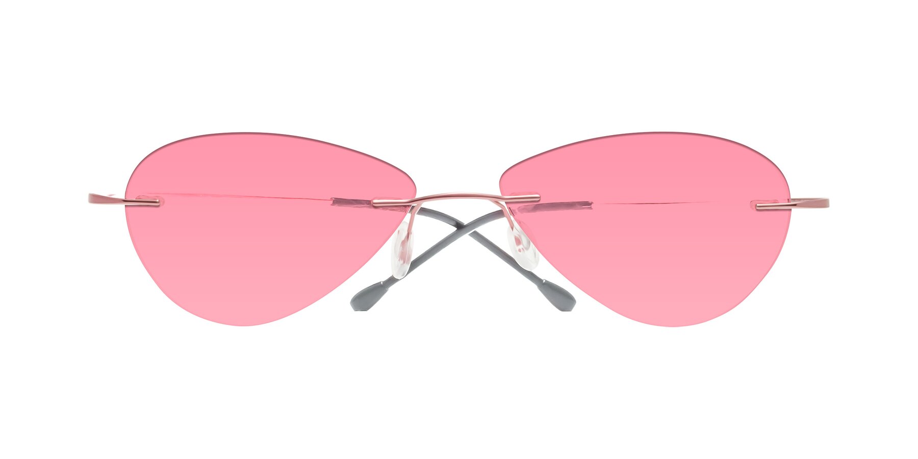 Folded Front of Thea in Light Pink with Pink Tinted Lenses
