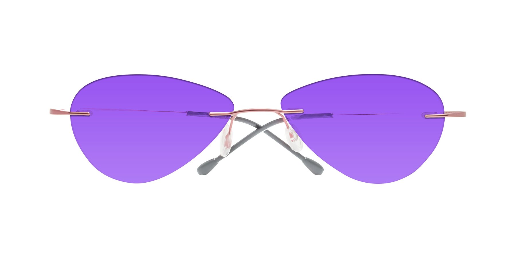 Folded Front of Thea in Light Pink with Purple Tinted Lenses