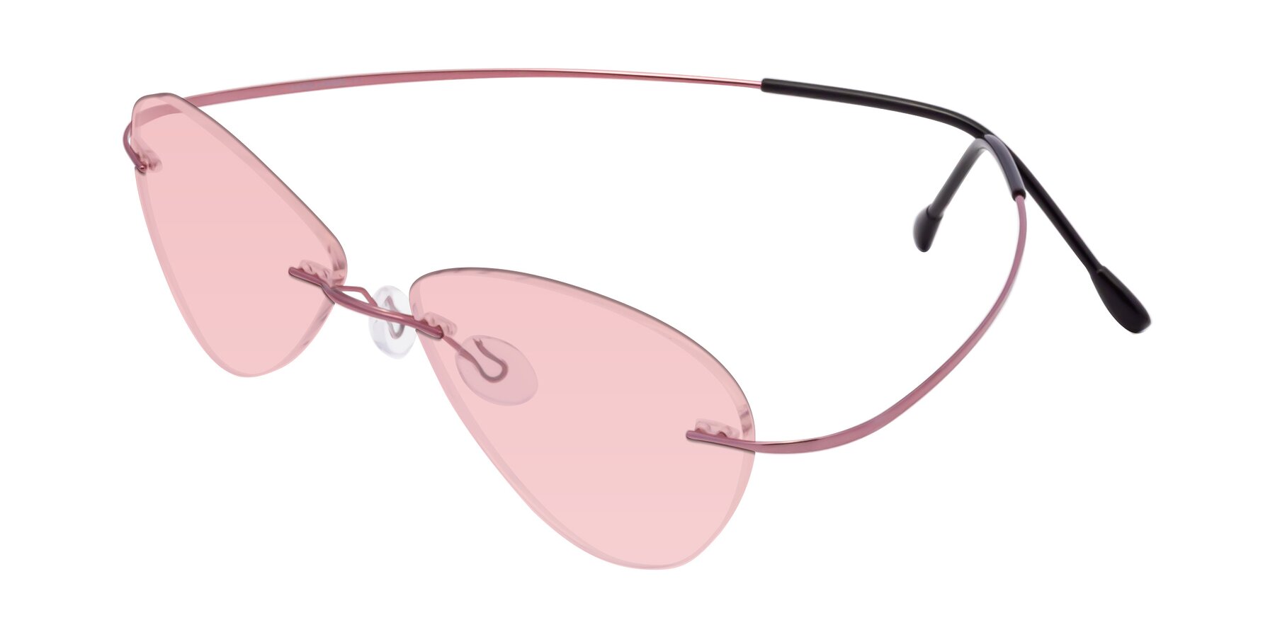 Angle of Thea in Light Pink with Light Garnet Tinted Lenses