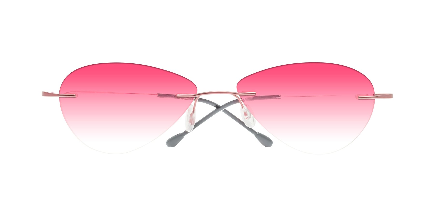 Folded Front of Thea in Light Pink with Pink Gradient Lenses