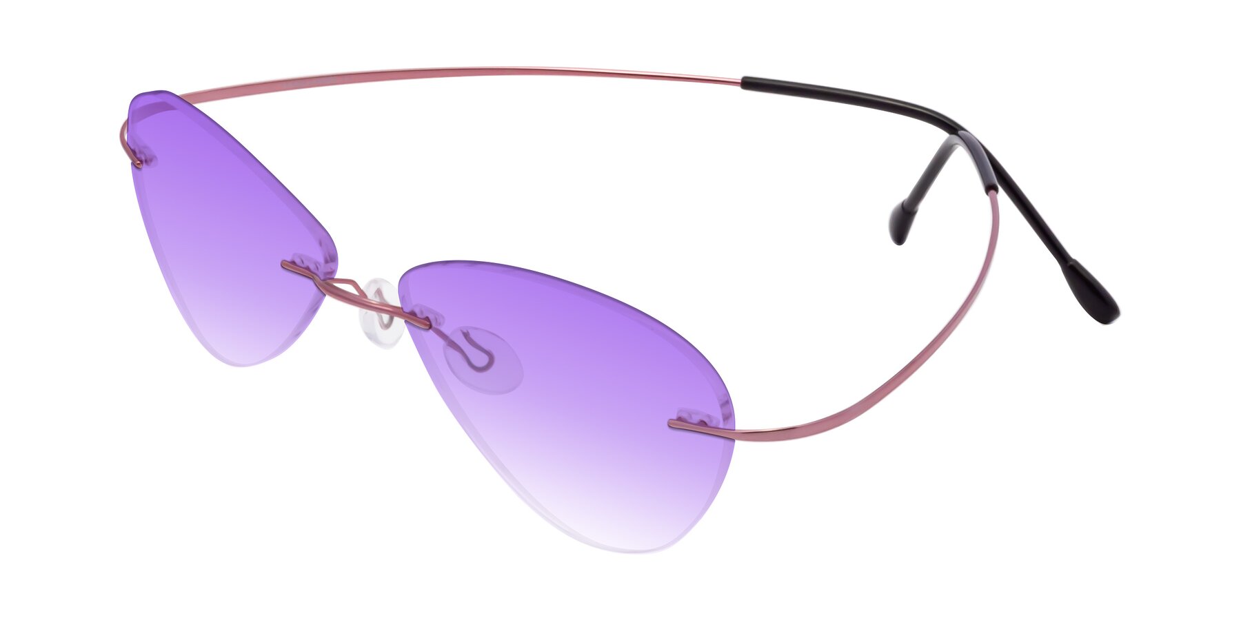 Angle of Thea in Light Pink with Purple Gradient Lenses