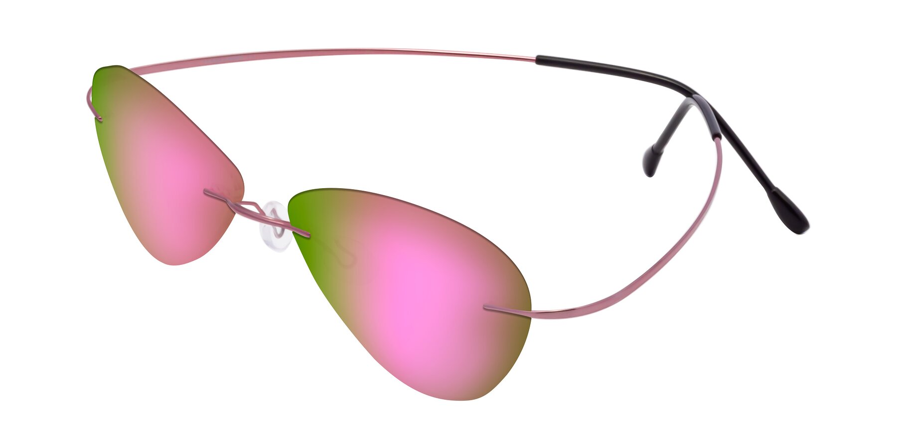 Angle of Thea in Light Pink with Pink Mirrored Lenses