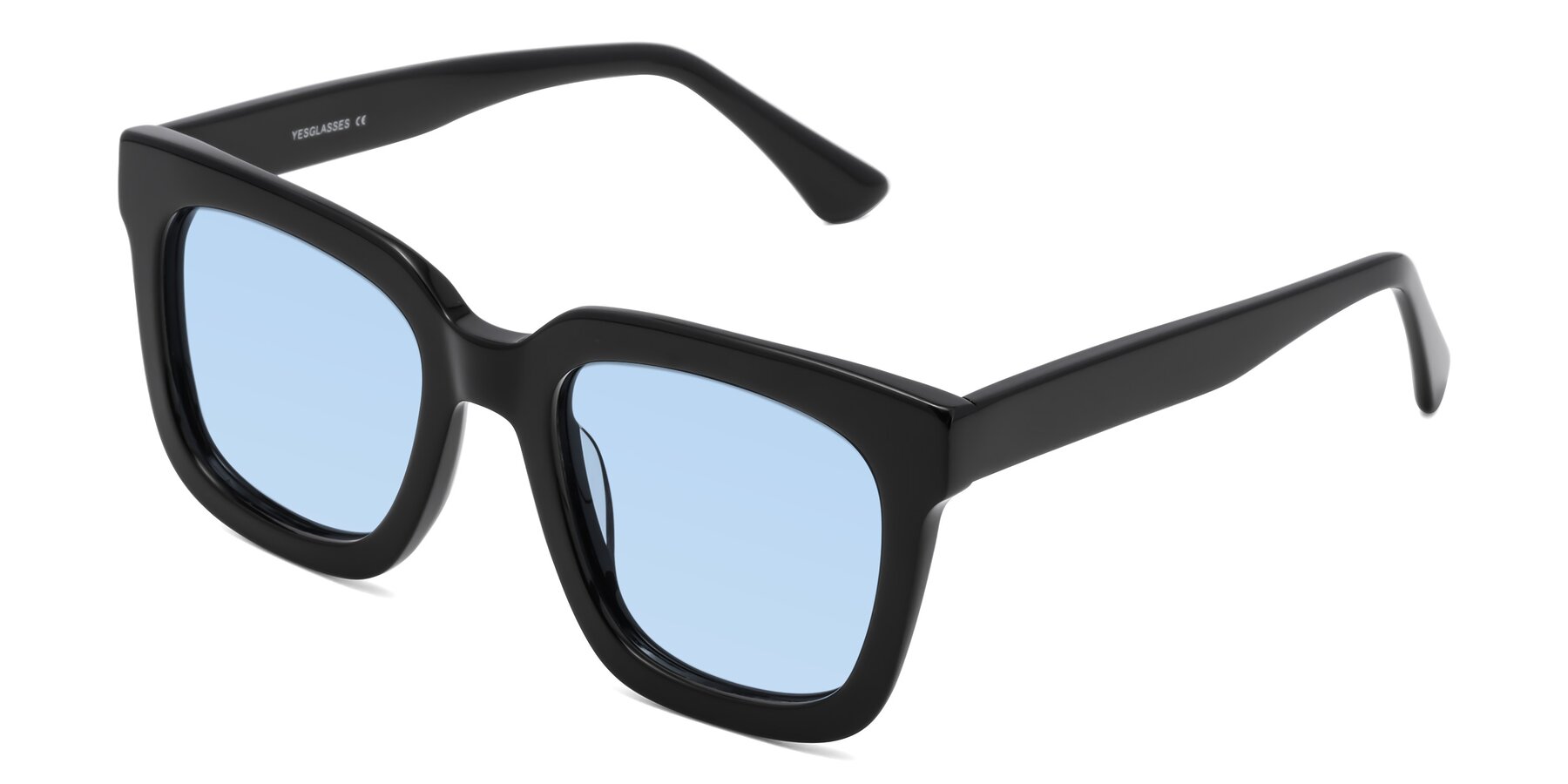 Angle of Parr in Black with Light Blue Tinted Lenses