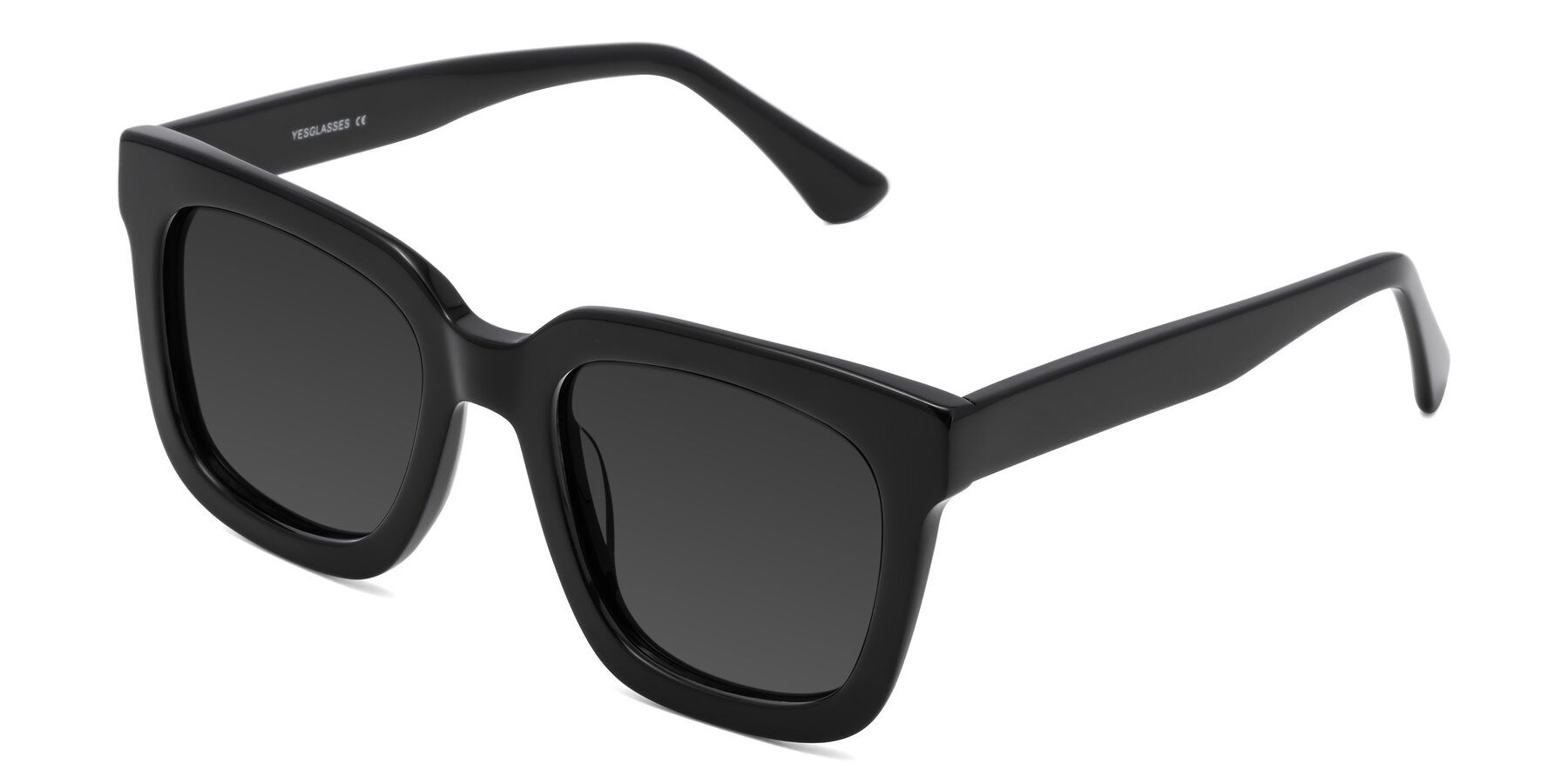 Angle of Parr in Black with Gray Tinted Lenses