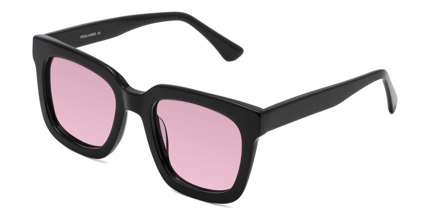 Angle of Parr in Black with Light Wine Tinted Lenses