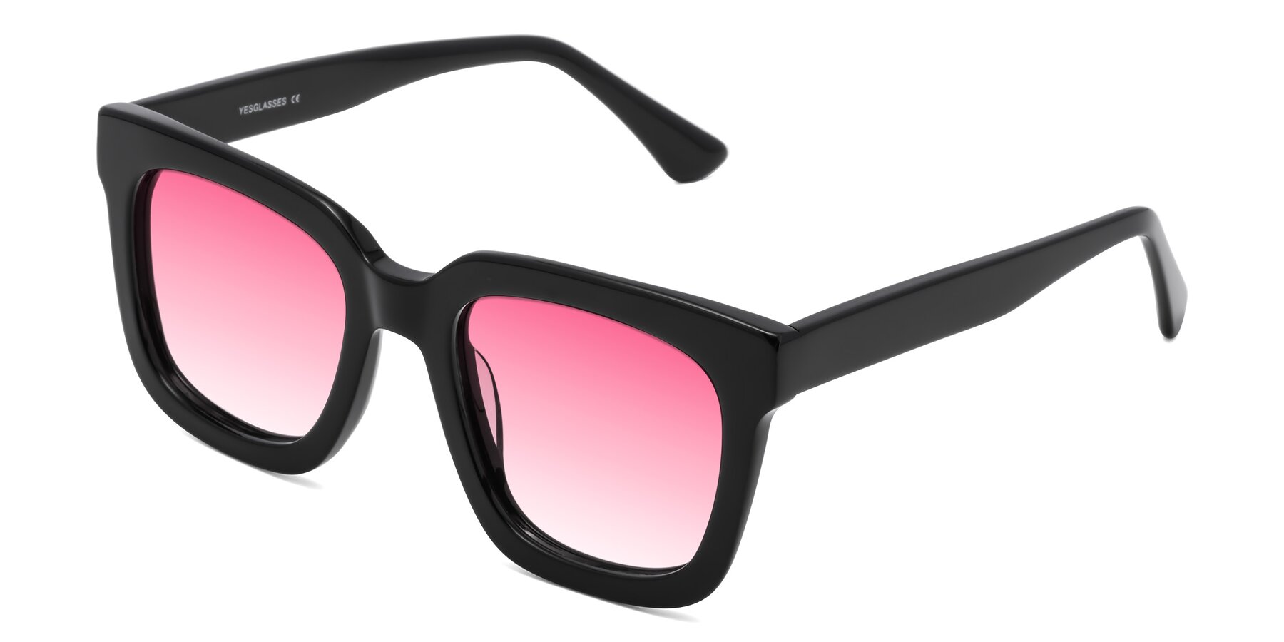 Angle of Parr in Black with Pink Gradient Lenses