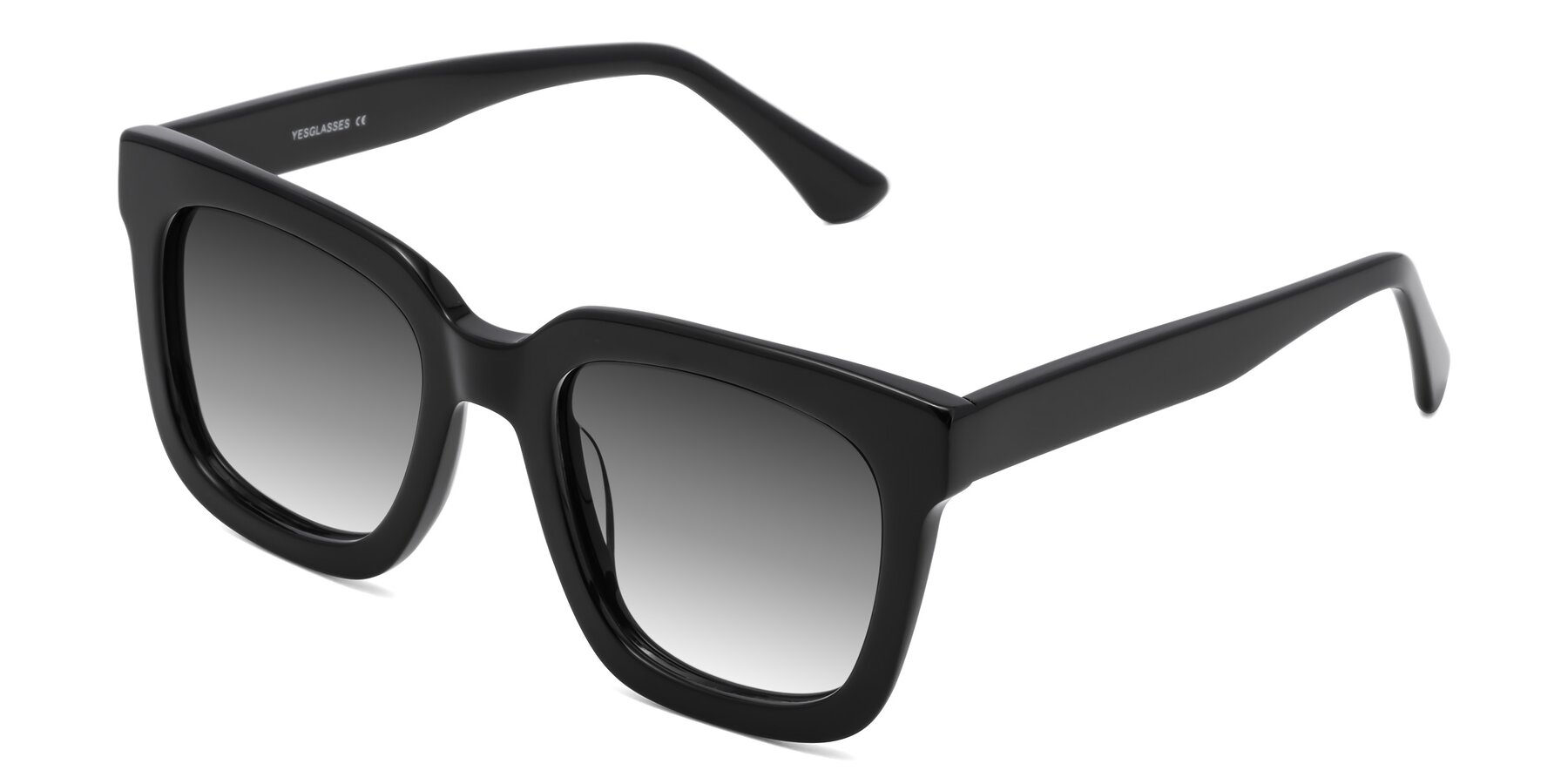 Angle of Parr in Black with Gray Gradient Lenses