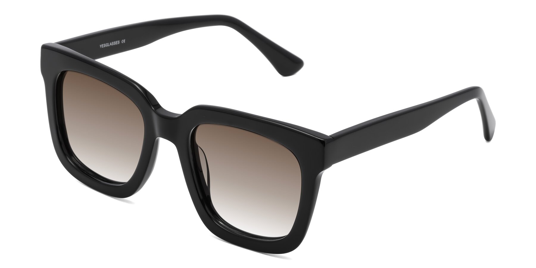 Angle of Parr in Black with Brown Gradient Lenses