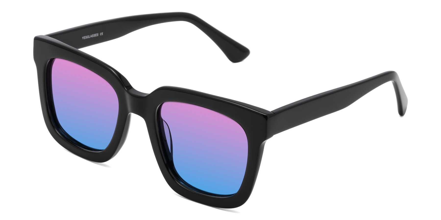 Angle of Parr in Black with Pink / Blue Gradient Lenses