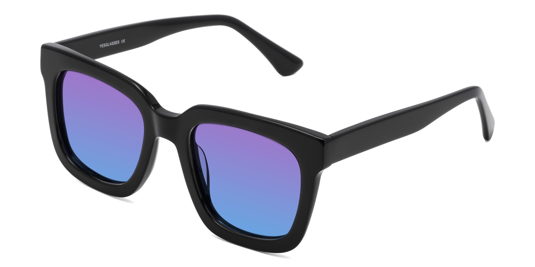 Angle of Parr in Black with Purple / Blue Gradient Lenses